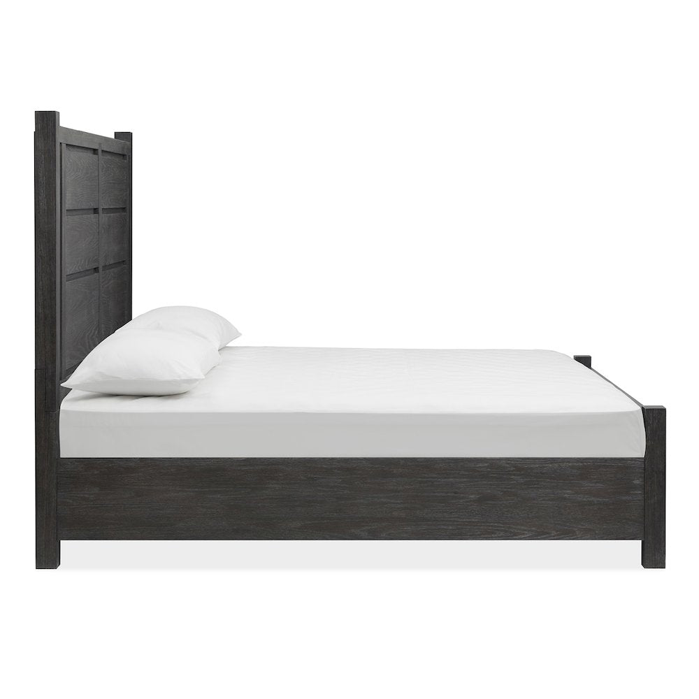 Plum Creek Ravenwood Black King Panel Storage Bed