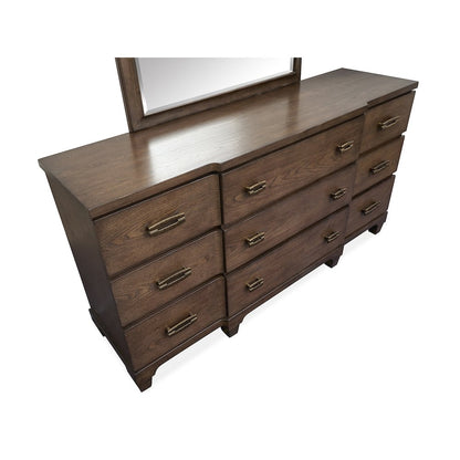 Sugar Mill Spiced Rum Drawer Dresser With Shaped Mirror