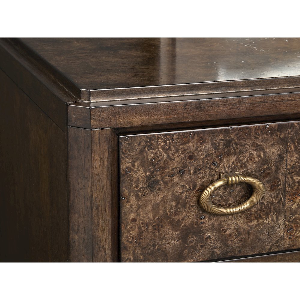 Rowan Espresso Drawer Dresser With Landscape Mirror