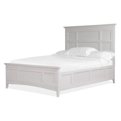 Heron Cove Chalk White And Dovetail Grey King Panel Bed