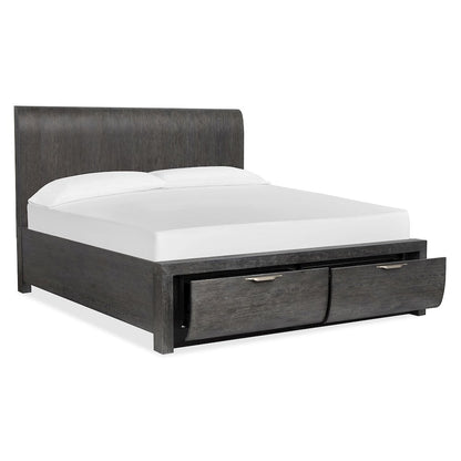 Kinsley Black Heron King Panel Storage Bed