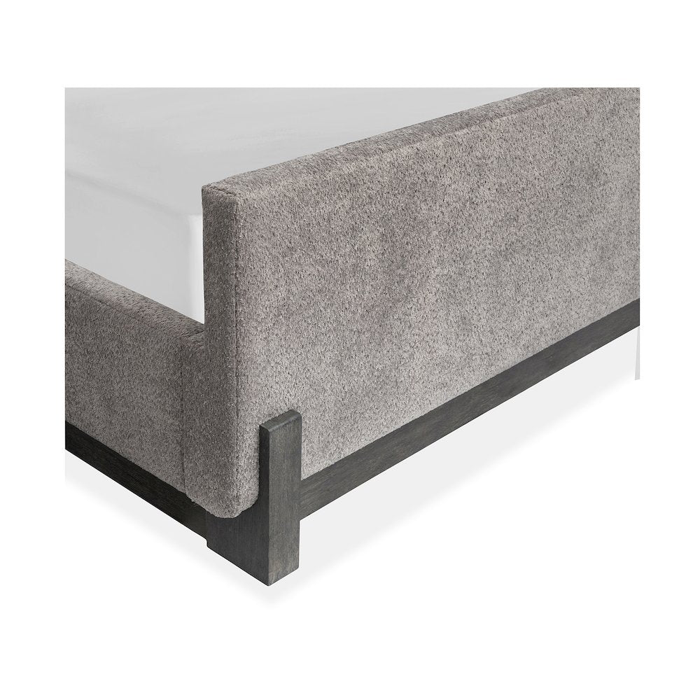 Kinsley Black Heron King Upholstered Panel Bed