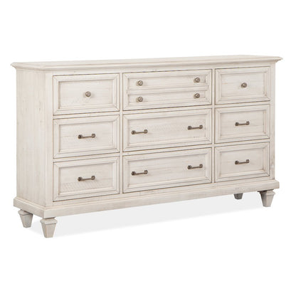 Newport Alabaster Drawer Dresser With Landscape Mirror