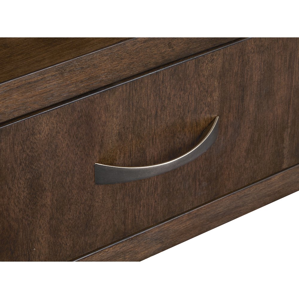 Mcpherson Burnt Umber Demilune Sofa Table