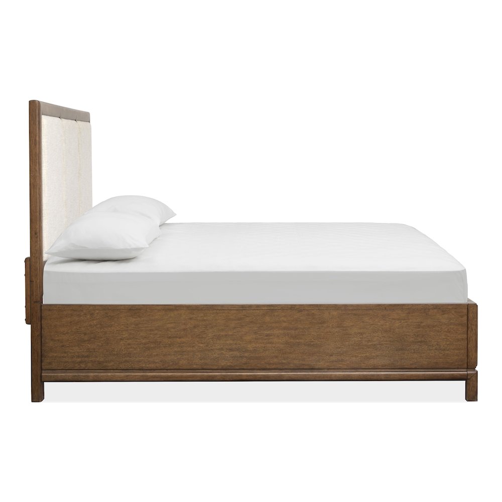 Ridgefield Russet King Upholstered Panel Bed