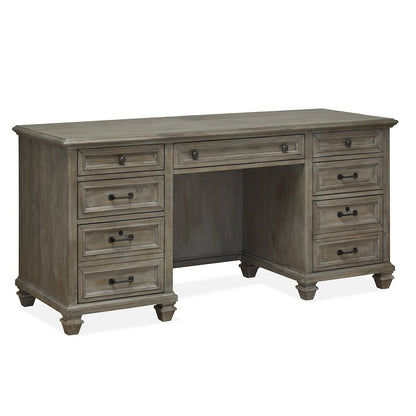 Lancaster Dovetail Grey Credenza With Hutch