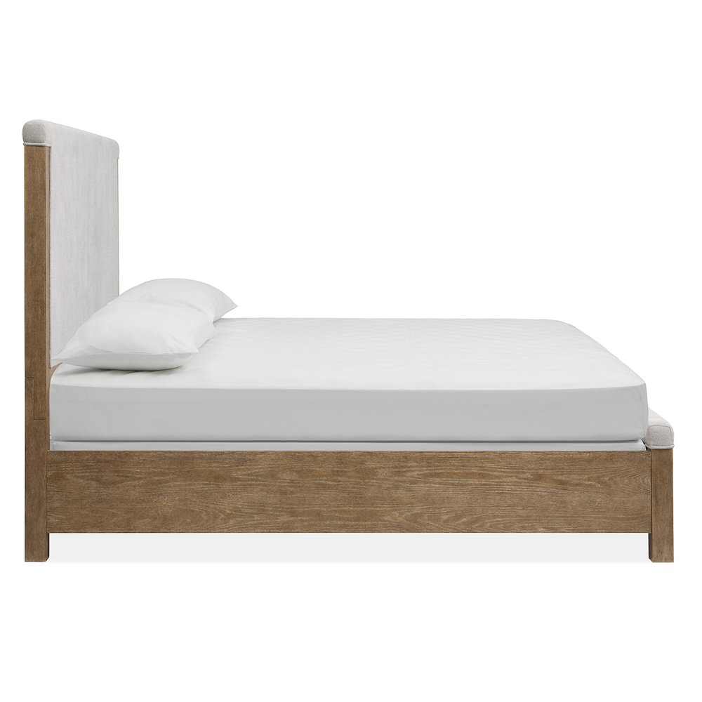 Plum Creek Sierra Brown King Upholstered Panel Bed