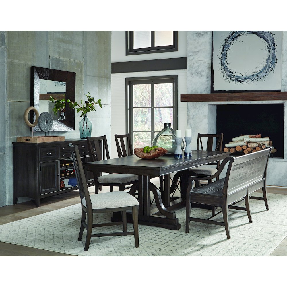 Westley Falls Graphite Upholstered Side Chair Two Pack