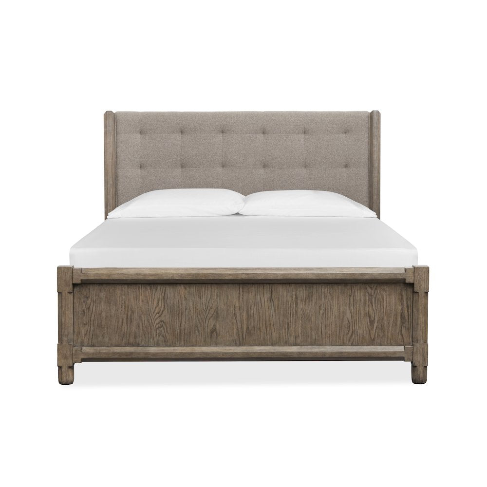 Claremont Smokey Taupe King Upholstered Panel Bed