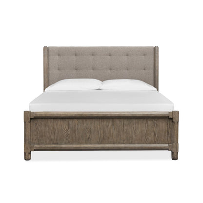 Claremont Smokey Taupe King Upholstered Panel Bed