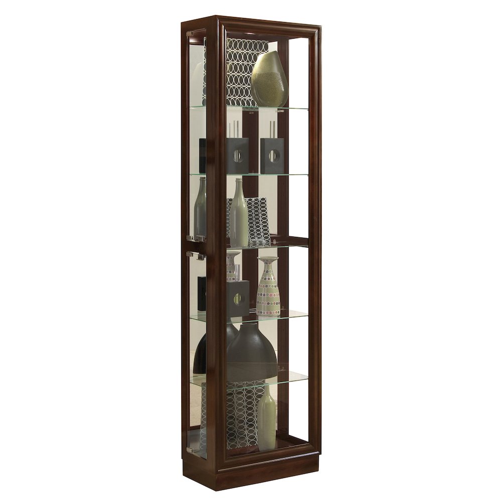 Pulaski Curios Cherry Brown Tall Traditional 5 Shelf Curio Cabinet