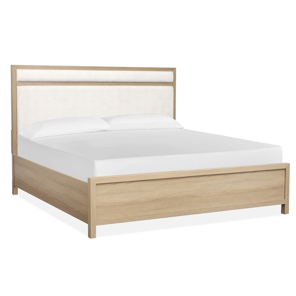 Merrifield Sandstone Beige King Upholstered Panel Bed