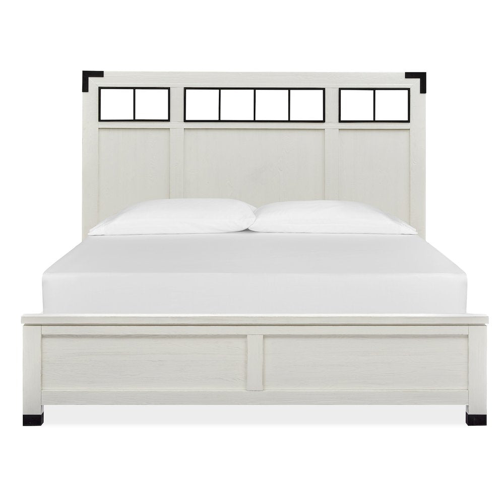 Harper Springs Silo White California King Panel Bed