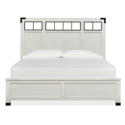 Harper Springs Silo White California King Panel Bed