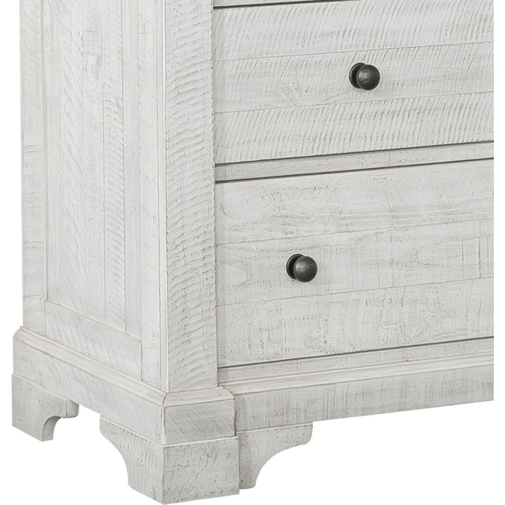 Samuel Lawrence Valley Ridge Distressed White 10 Drawer Dresser With Mirror