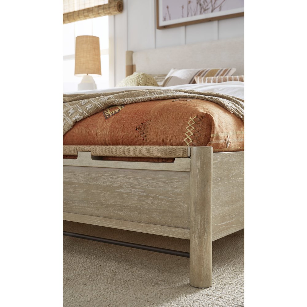 Sunset Cove Sanibel Brown King Panel Upholstered Bed