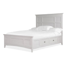 Heron Cove Chalk White And Dovetail Grey King Panel Storage Bed