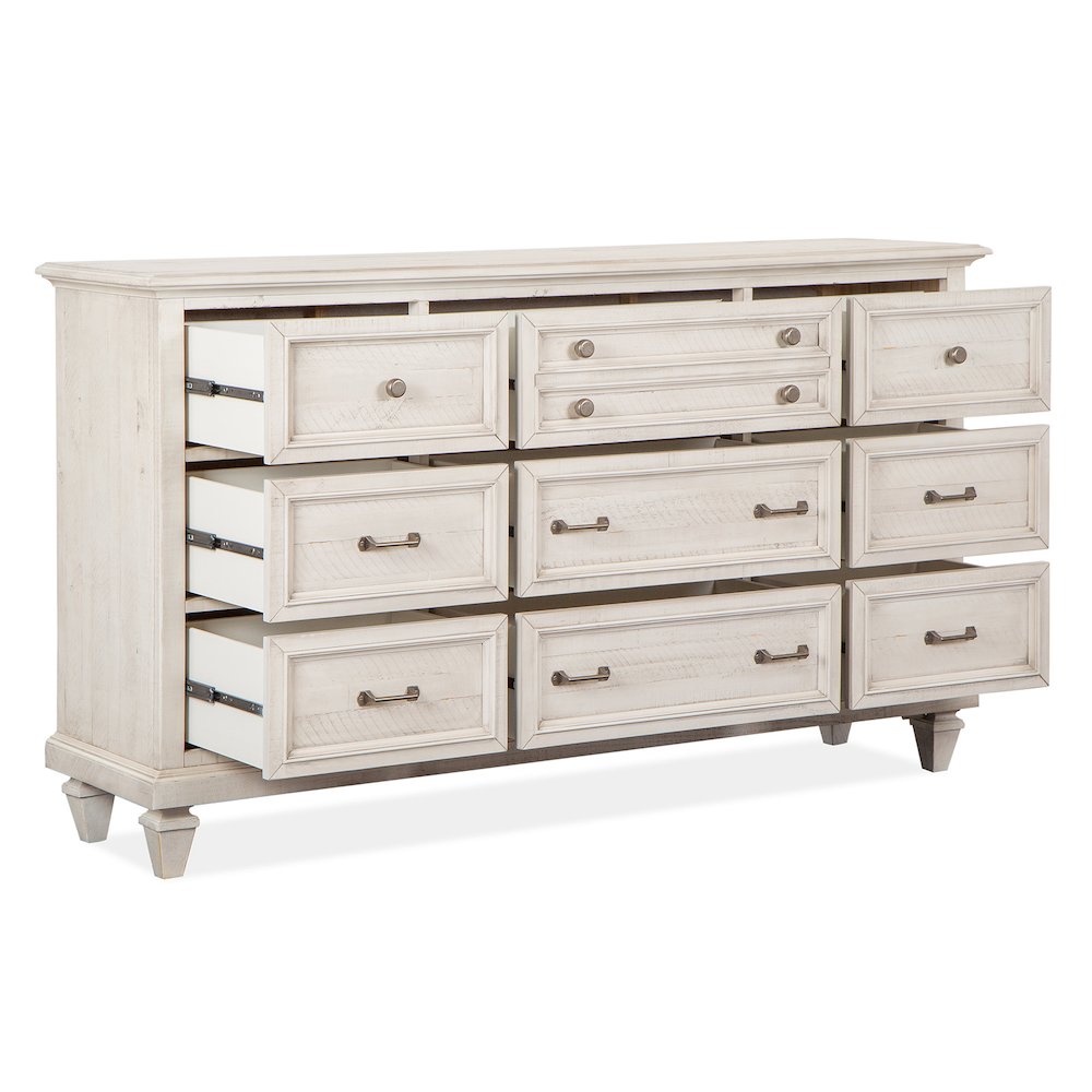 Newport Alabaster Drawer Dresser With Landscape Mirror