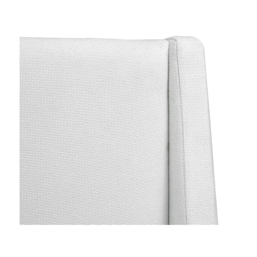 Lindon Belgian Wheat California King White Upholstered Island Bed