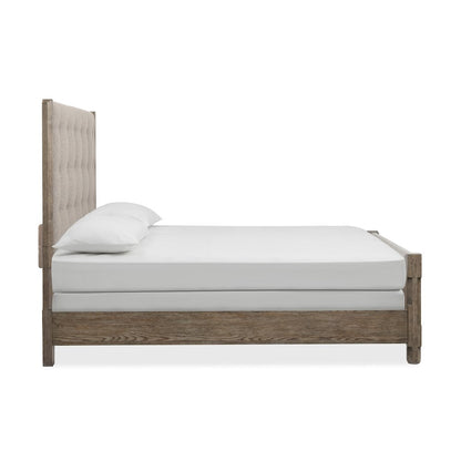 Claremont Smokey Taupe King Upholstered Panel Bed