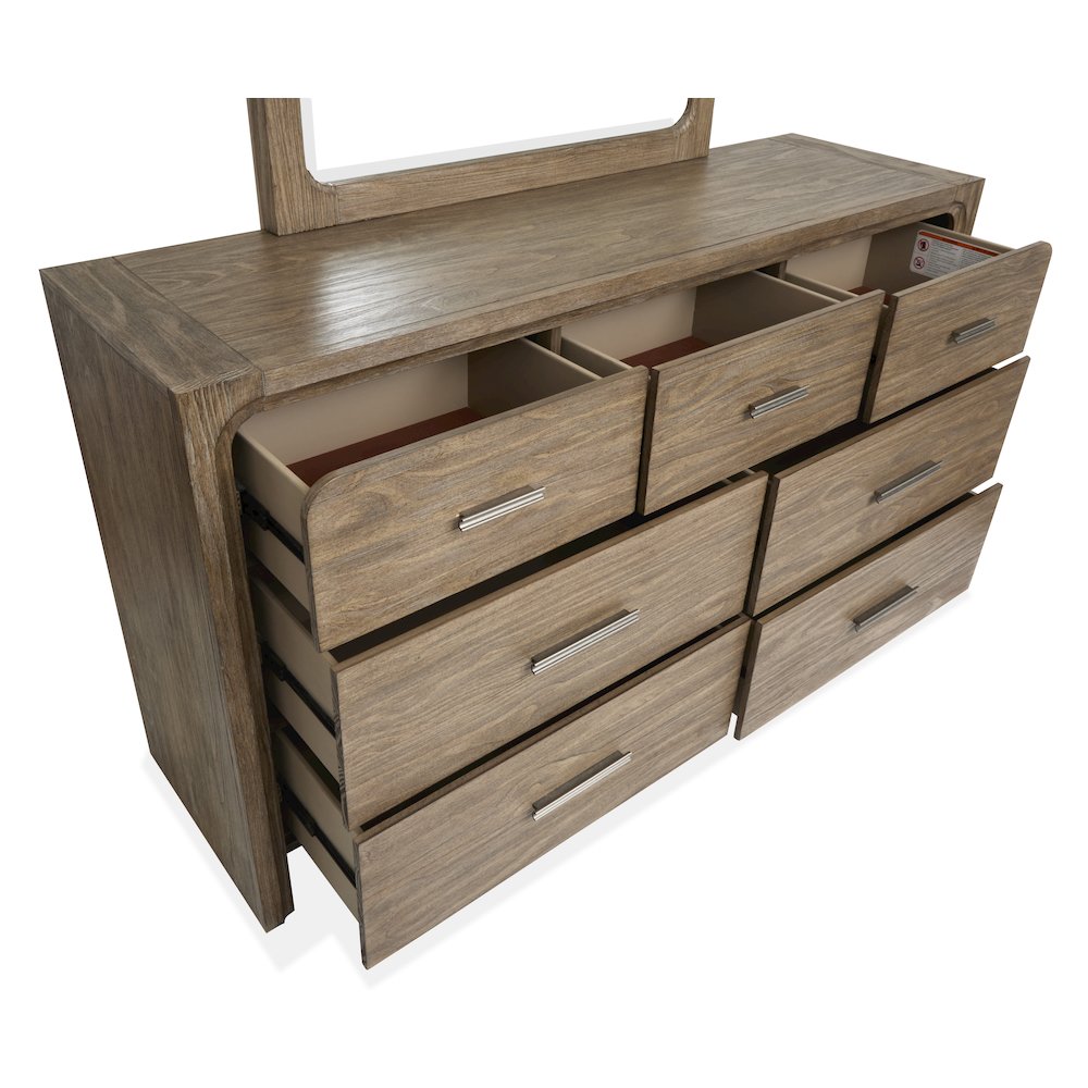 Westbourne Dark Umber Dresser With Portrait Mirror