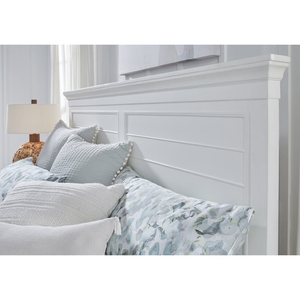 Charleston White Dove Queen White Panel Storage Bed