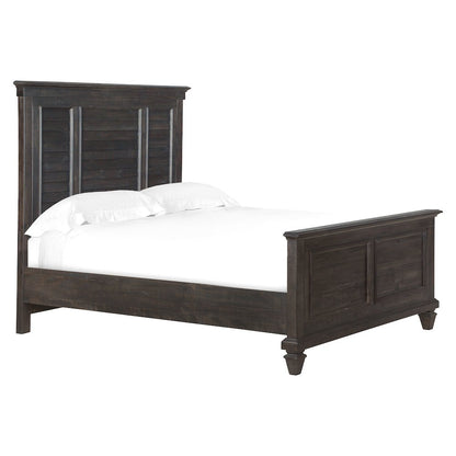 Calistoga Weathered Charcoal King Shutter Panel Bed