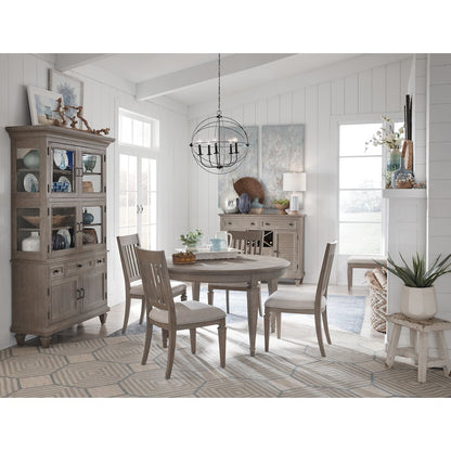 Lancaster Dovetail Grey Extendable Round Dining Table
