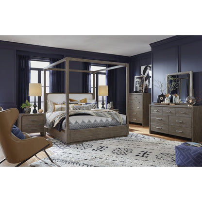 Westbourne Dark Umber King Upholstered Poster Bed