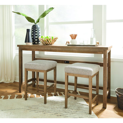 Lindon Belgian Wheat White Upholstered Stool