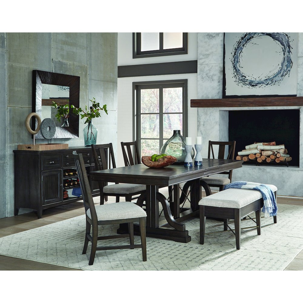 Westley Falls Graphite Upholstered Side Chair Two Pack