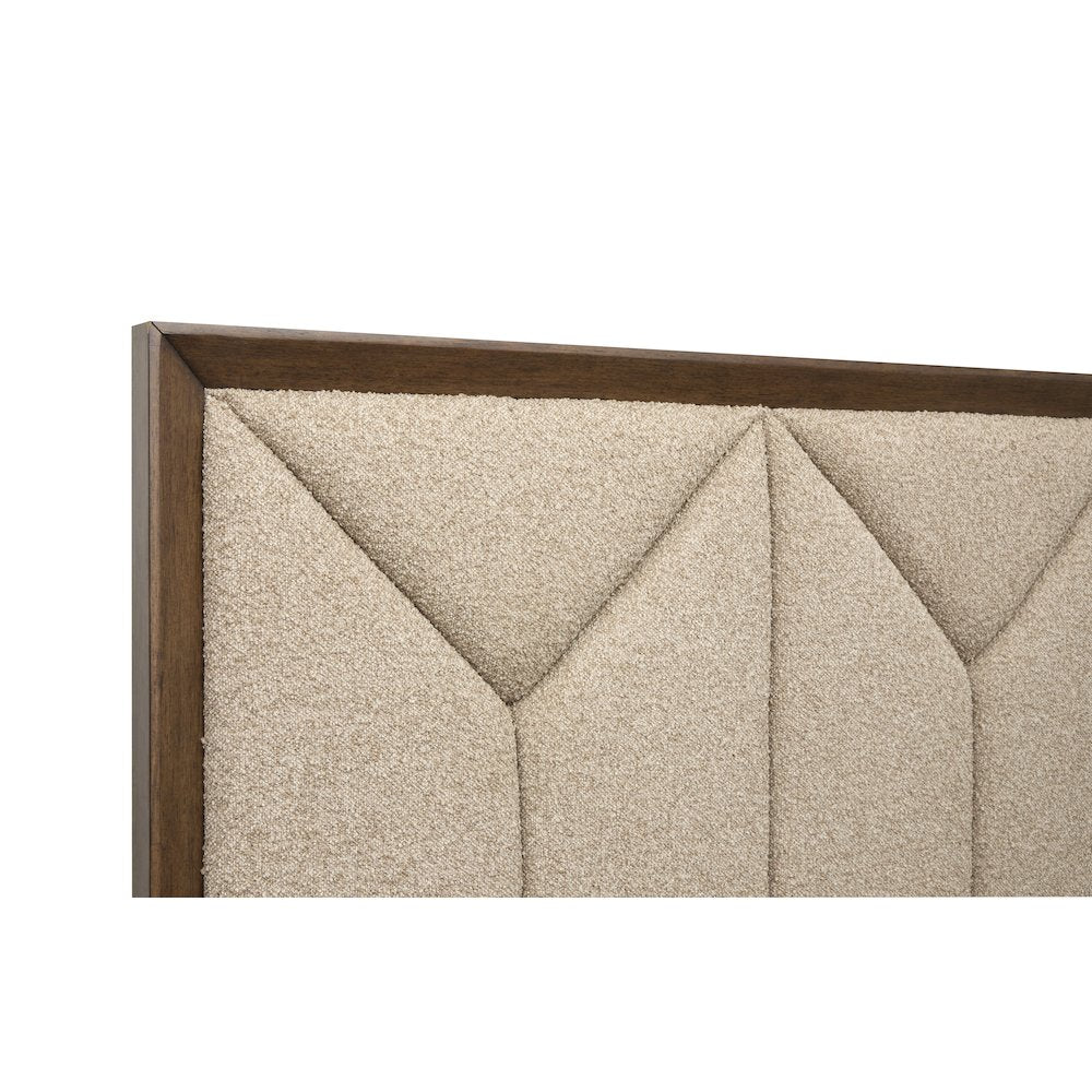 Callisto Bourbon Brown King Upholstered Panel Bed