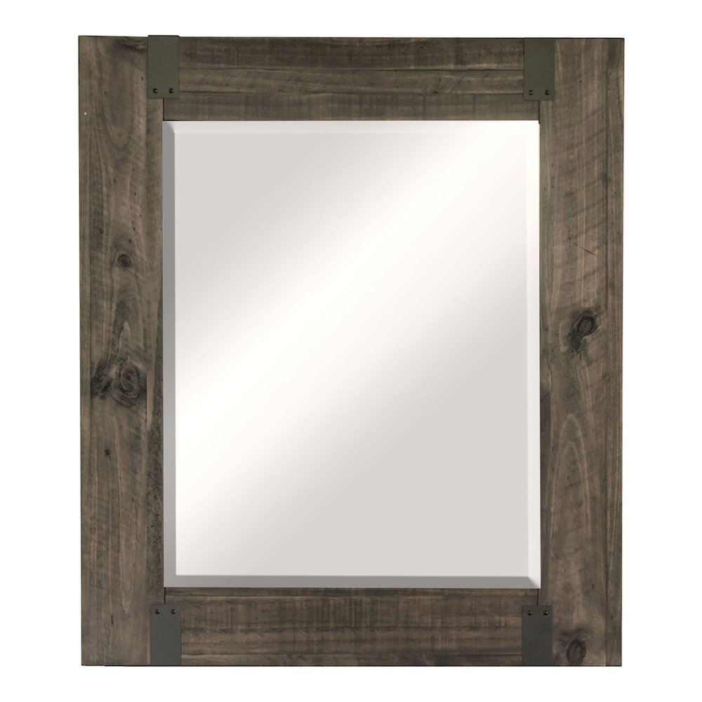 Abington Weathered Charcoal Portrait Mirror