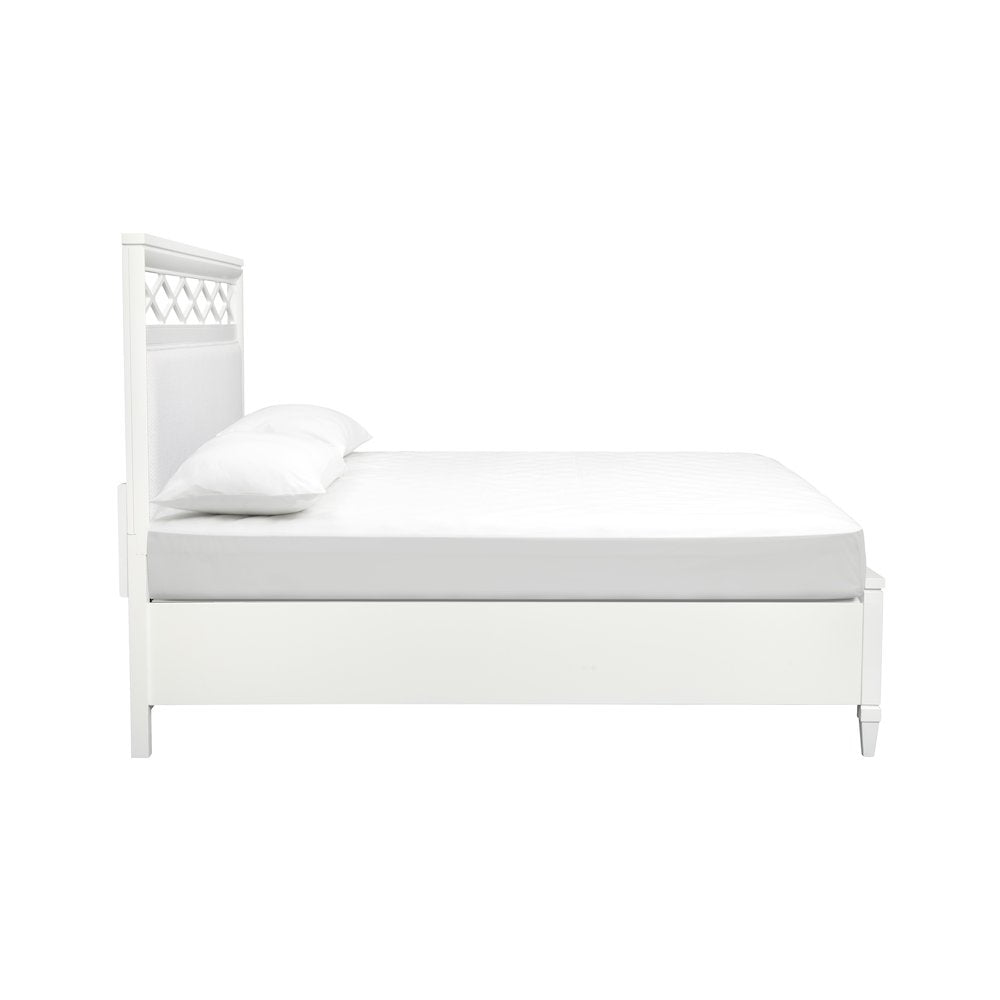 Springhouse Whisper White King Upholstered Panel Bed