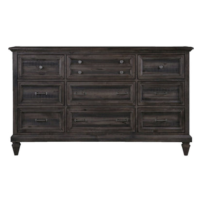 Calistoga Weathered Charcoal Drawer Dresser With Landscape Mirror