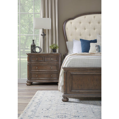 Pulaski Saddle Creek Timber Brown King Upholstered Bed
