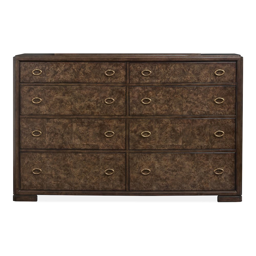 Rowan Espresso Drawer Dresser With Landscape Mirror