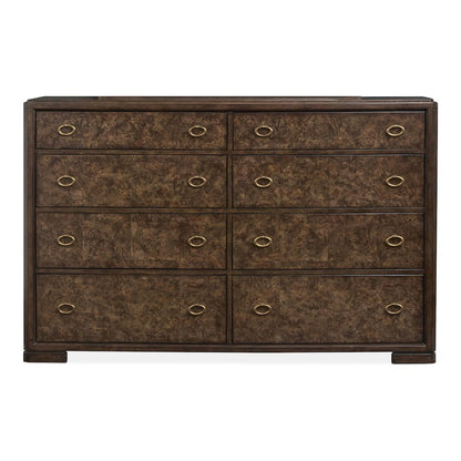 Rowan Espresso Drawer Dresser With Landscape Mirror