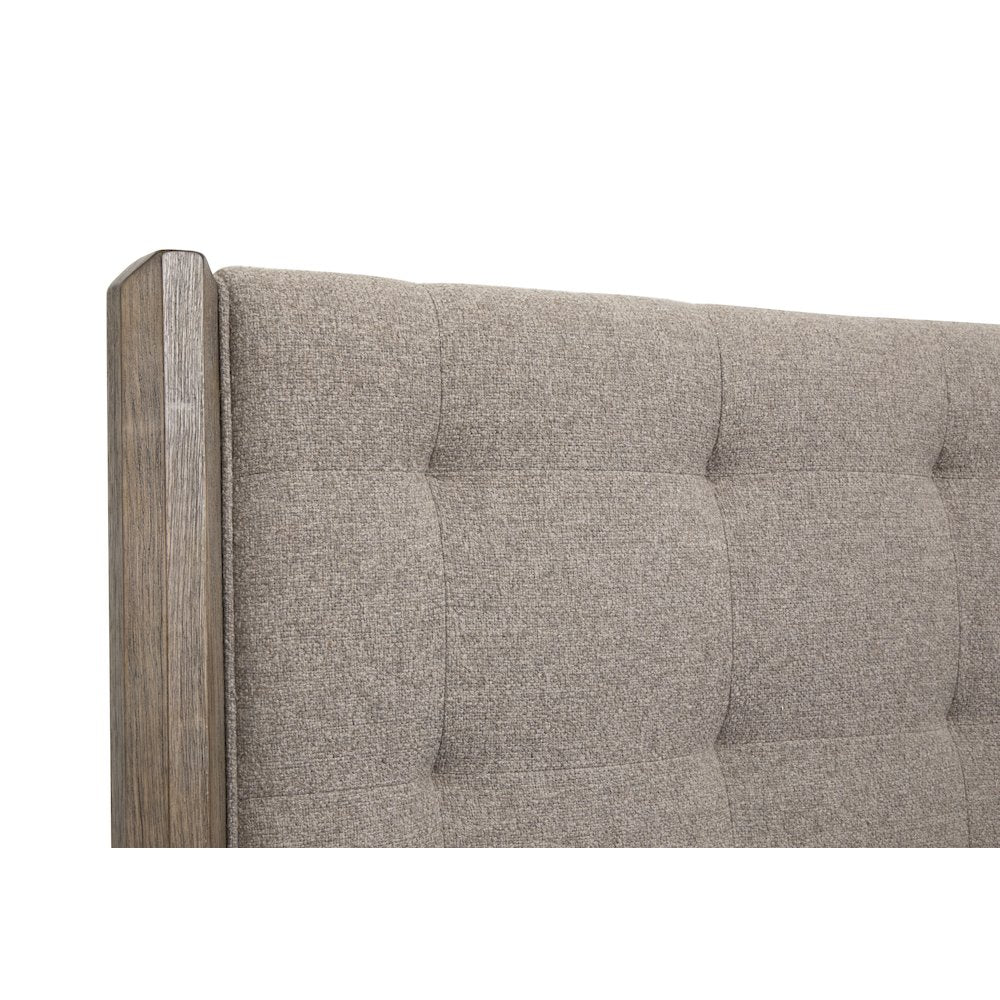 Claremont Smokey Taupe King Upholstered Panel Bed