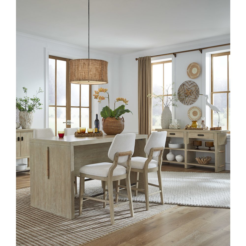 Sunset Cove Sanibel Brown Upholstered Counter Chair Two Pack