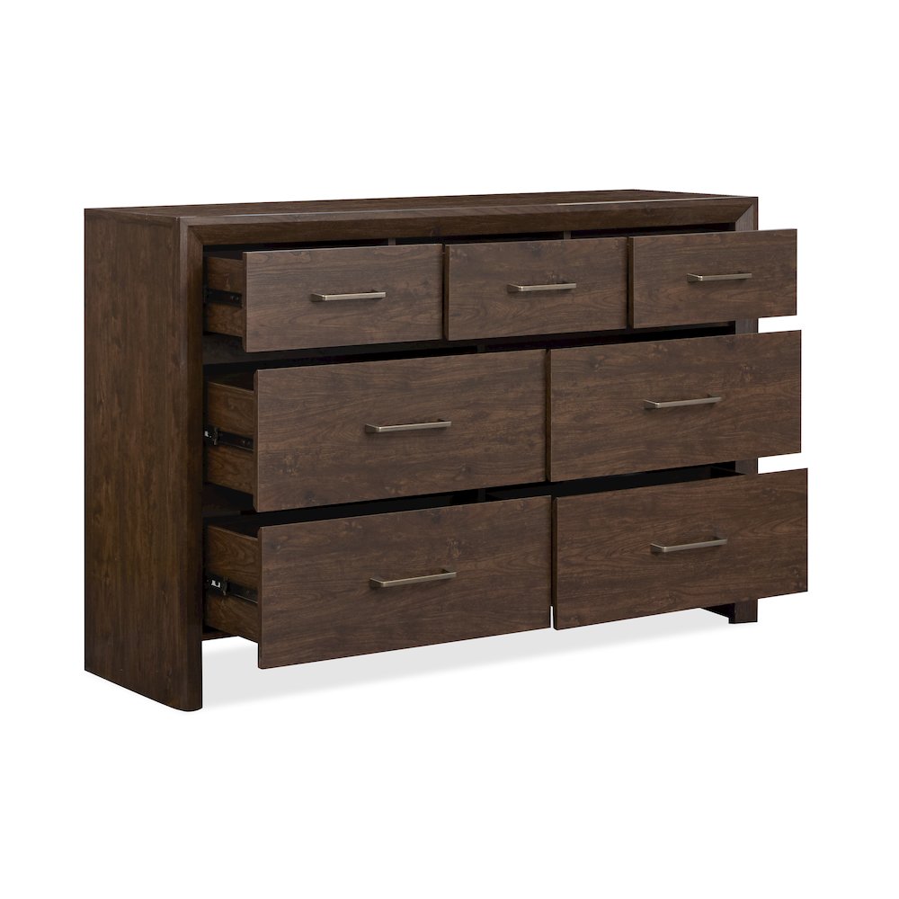 Llewellyn Columbian Walnut Dresser With Portrait Mirror