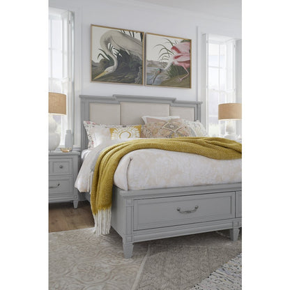 Glenbrook Pebble King Upholstered Panel Storage Bed