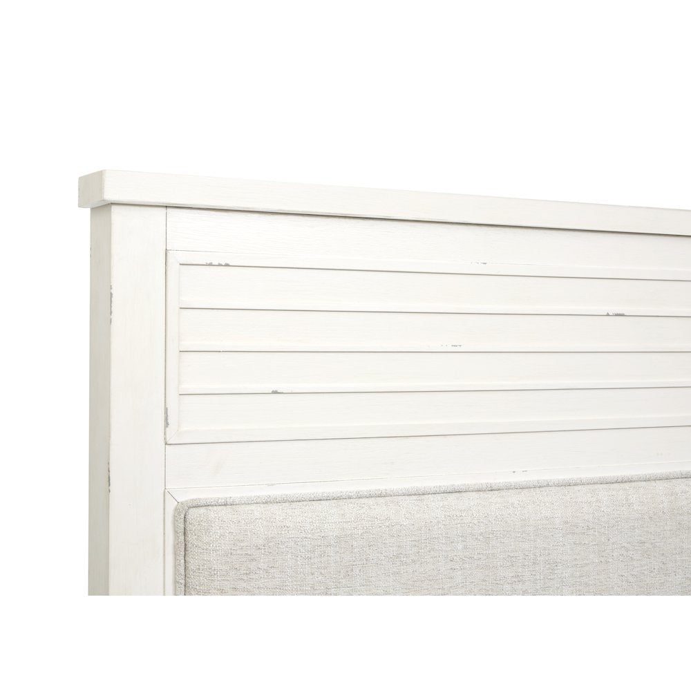 Echo Isles Sea Pearl And Driftwood King Upholstered Panel Bed