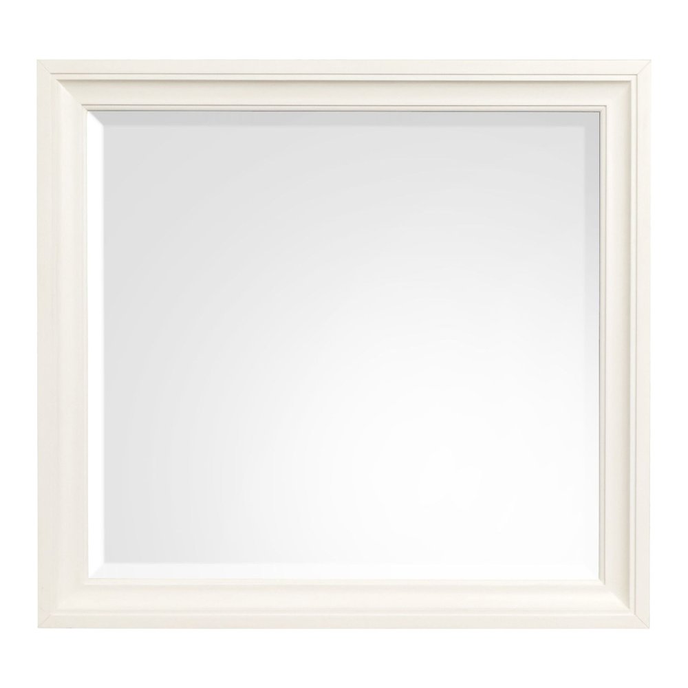 Kingston Whisper White And Cerused Nutmeg Landscape Mirror