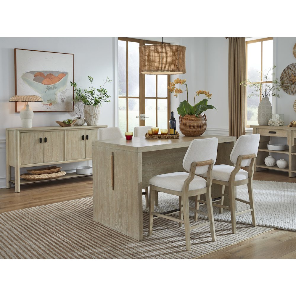 Sunset Cove Sanibel Brown Upholstered Counter Chair Two Pack