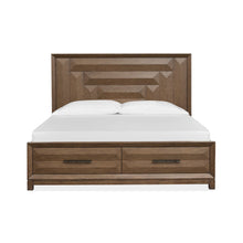 Callisto Bourbon Brown King Panel Storage Bed