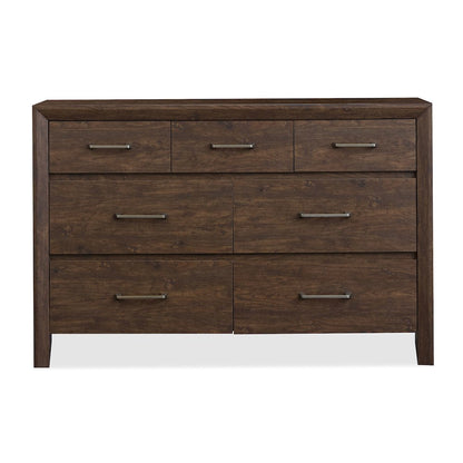 Llewellyn Columbian Walnut Dresser With Portrait Mirror