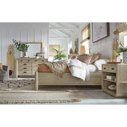 Sunset Cove Sanibel Brown King Panel Upholstered Bed