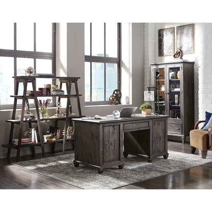 Sutton Place Weathered Charcoal Door Bookcase