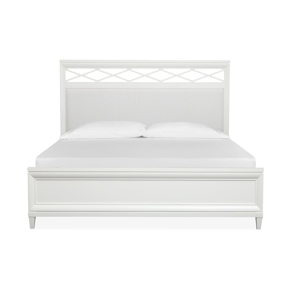 Springhouse Whisper White King Upholstered Panel Bed